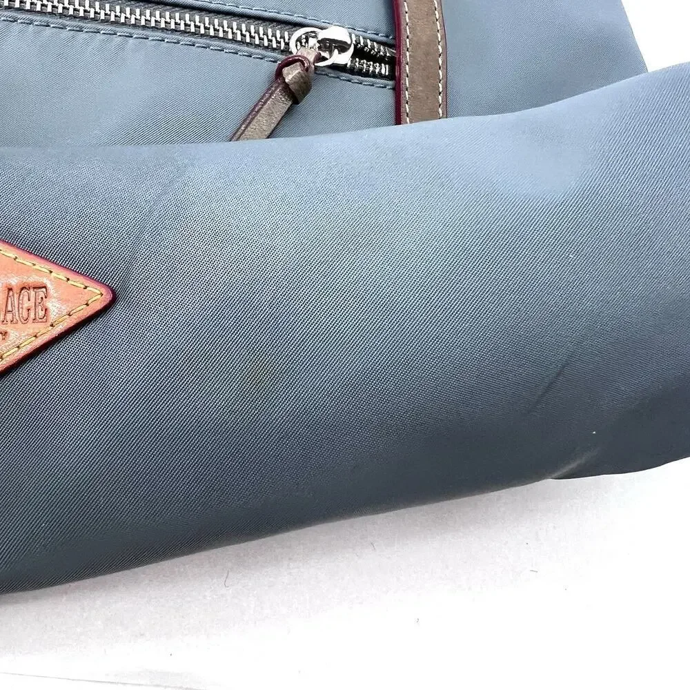 MZ Wallace Blue Nylon Strappy Hobo Shoulder Handbag Purse Womens